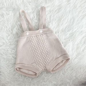 Baby Suspender Knit Shorts